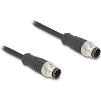 DeLOCK M12 Kabel A-kodiert 8 Pin Stecker zu Stecker PVC 2 m