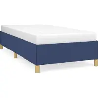 vidaXL Cadre de lit sans matelas bleu 120x190 cm Tissu