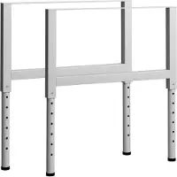 vidaXL Banc de travail réglable 2 pcs Métal 85x(69-95.5) cm Gris