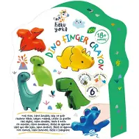 Haku Crayon de cire Finger Dino (6x)