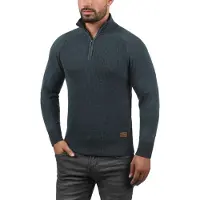 Blend Pull-over 'Ganbolf' bleu foncé / marron / gris argenté