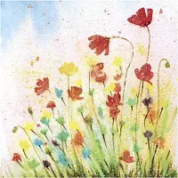 Creativ Company Motivserviette 33x33cm Mohn