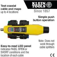 Klein Tools Testeur de câble coaxial -