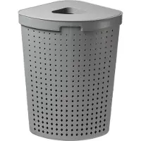 PLAST TEAM Seoul corner laundry basket, Grey (62 l)