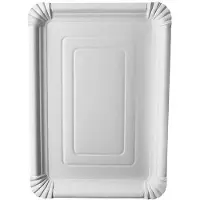 Papstar Assiette en carton "pure", carrée, 240 x 330 mm, blancá, 125pcs