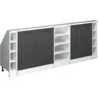 Vicco Ensembles de meuble de rangement sous pente Rion Anthracite campagne Lot de 5, Model 56053
