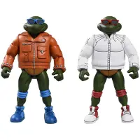 NECA Teenage Mutant Ninja Turtles Cartoon Punk Leo And Punk Raph 2 Pack Action Figure 18 Cm Vert