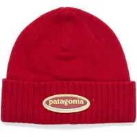 Patagonia - Bonnet à revers - Brodeo Beanie Oval Logo: Amanita Red en Nylon - Rouge