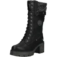 Mustang Bottes à lacets gris chiné / noir