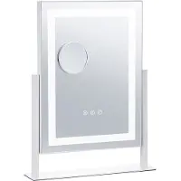 Vevor Hollywood Miroir de courtoisie avec lumière LED 41 cmx30 cm 3 modes de couleurs 5x grossissementSmart Touch Rotation à 360