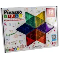 PicassoTiles PT16, Jeu de construction, 3 ans, Plastique, 16 pièces, 910 g