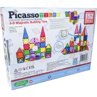 PicassoTiles Blocs et miroirs - Magnetische Bouwtegels, 152dlg.