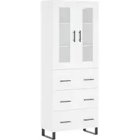 vidaXL Highboard blanc 69,5x34x180 cm Bois composite