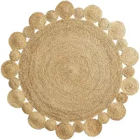 Douceur d'intérieur tapis rond, diamètre 120 cm, jute ajoure, cordou (120 cm)