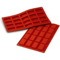 Silikomart 20.025.00.0060 sf025 moule forme financier taille mini 20 cavités silicone terre cuite