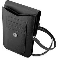 GUESS Sac De Téléphone Avec Logo Triangle En Pu Saffiano