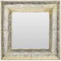 Beliani Miroir PLERIN Métal Doré