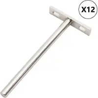 vidaXL Supports d'étagères flottantes 12pcs invisible acier au carbone
