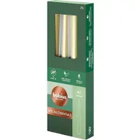 Bolsius Bougies gothiques 245/24 4X blanc métallique argenté (4 pcs)