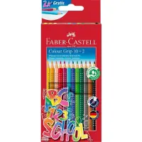 Faber-Castell Coffret de crayons de couleur 10+2 Colour Grip assortis (12x)