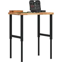 vidaXL Établi 80x60x(73-99,5) cm Bois massif Acacia Rectangulaire