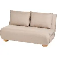 Beliani Canapé-lit 2 places ABISKO Lin synthétique Beige