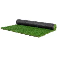 Vevor Gazon Artificiel 183x305 cm Pelouse Synthétique Extérieur Intérieur Brins d'Herbe 35 mm Facile à Nettoyer Trous de Drainage Décoration pour Jardin