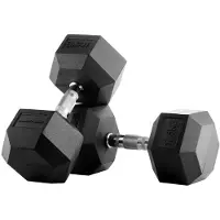 Bodytone Hex Dumbbells 17.5kg Argenté 17.5 kg