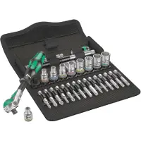 Wera 8100 SA 6 Jeu Cliquet Zyklop Speed, À Emmanchement 1/4", Métrique, 28 Pièces