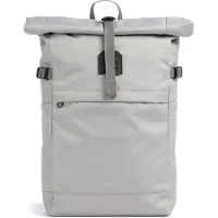 Sandqvist - Sac à dos 23L - Icon Rolltop Backpack M Light Grey en Cuir - Gris