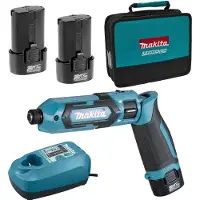 Makita TD 022 DSE Visseuse à chocs articulée 7.2 V 25 Nm + 2x Batteries 1.5 Ah + Chargeur + Sacoche