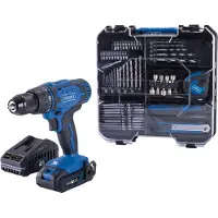 Scheppach atelier mobile C-DTB74/1-X | 50 Nm | LED | Clip ceinture | 20V IXES | y compris perceuse-visseuse sans fil, batterie, chargeur et set de 74 accessoires