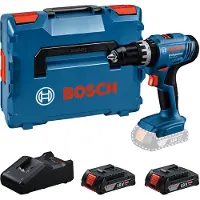 Bosch Perceuse-visseuse à percussion sans fil GSB 18V-25 Professional 18 V 60 Nm (06019K9302) + 2 batteries 2,0 Ah + chargeur + L-Boxx