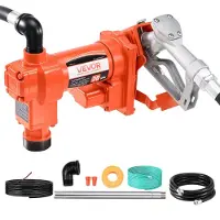 Vevor Pompe Transfert Carburant 12 V CC 75,7 L/min 1/4 CV Pompe Transfert Diesel avec Buse Manuelle