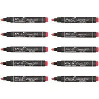 PICA 520/40 Marqueur Permanent - Rond - Rouge - 1-4mm (10pcs)