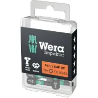 Wera 867/1 Embouts TORX IMP DC Impaktor, TX 20 X 25 Mm, 10 Pièces