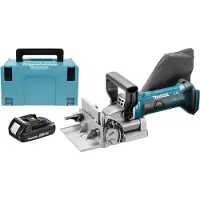 Makita DPJ 180 Y1J Lamelleuse sans fil 18V + 1x Batterie 1,5 Ah + Coffret Makpac - sans chargeur