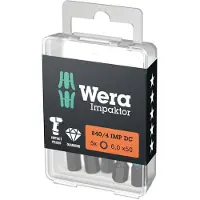 Wera 840/4 Embouts Hex-Plus IMP DC Impaktor, 6 X 50 Mm, 5 Pièces