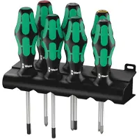Wera 335/350/367/7 Kraftform Screwdriver Set 6 Pieces Argenté