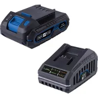 Scheppach Batterie 2,0 Ah 20 V + chargeur - batterie universelle pour la gamme 20 V IXES