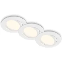 Briloner Lot de 3 spots LED encastrables LED Spots encastrables Blanc chaud Orientables Couloir