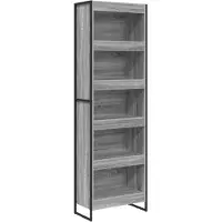 vidaXL Bibliothèque 2 Pcs Gris Sonoma 80 X 30 X 155 Cm