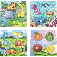 Viga Toys VIGA Jigsaw Puzzle with Knobs (4 pièces)