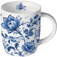 Ambiente Petit Mug Fleurs Bleues Traditionnelles