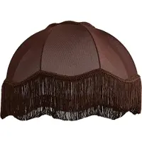 QAZQA Abat-jour en tissu marron avec intérieur blanc 45/15/21.5 - Heritage