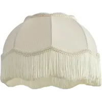 QAZQA Abat-jour en tissu beige avec intérieur blanc 31,5/15/14 - Heritage