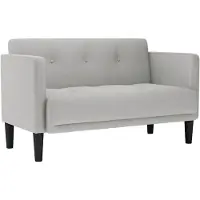 vidaXL Canapé deux places gris nuage 111 cm en tissu