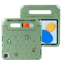 IMoshion Coque kidsproof avec poupées amovibles Apple iPad 11 (2025) 11 pouces A16 / iPad 10 (2022) 10.9 pouces - Olive Green