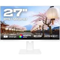 Japannext Moniteur blanc 27" IPS WQHD (2560x1440) JN-i27QR-C65W-HSP-W