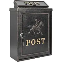 vidaXL Boîte aux lettres murale Bronze 29 x 13 x 41 cm Aluminium coulé